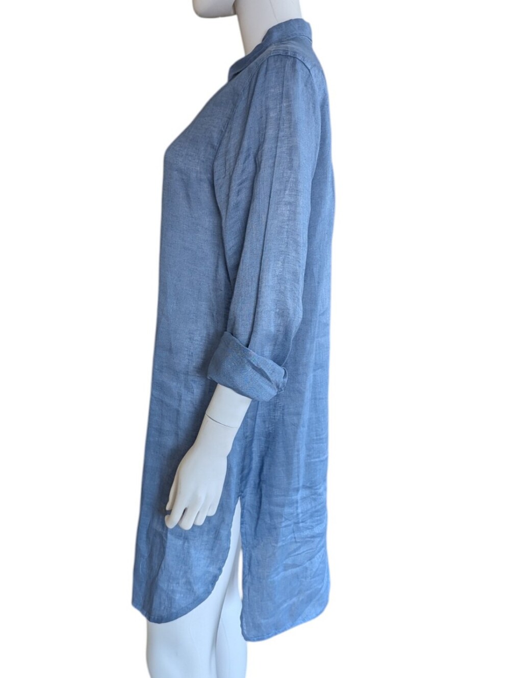 CP Shades Sky Blue Linen Button-Up Top - Picture 3 of 9